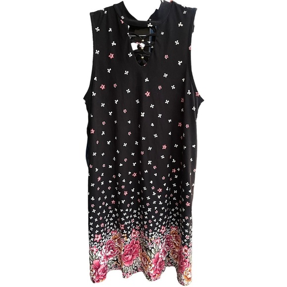 No Boundaries women’s summer fashion dress‎ Sz Lg floral print - Picture 1 of 7